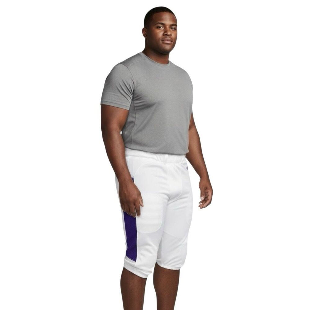 Nike Men's Size 3XL Football Pants Team Vapor Pro White & Purple 845930-110 NEW